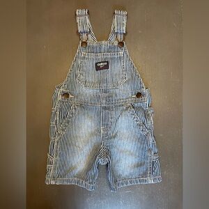 OshKosh B'gosh Kids Blue and White Striped Overalls